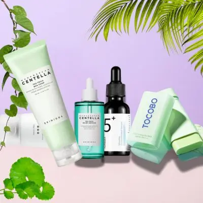 Variedad de productos diseñados para el cuidado y la mejora de la piel del rostro, incluyendo limpiadores, tónicos, sueros y cremas.