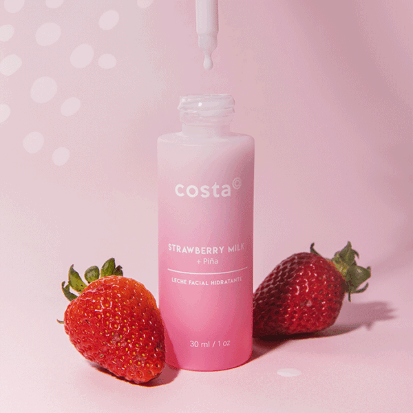 Leche Facial de Fresa & Piña COSTA Skincare Leche Facial de Fresa y Piña COSTA Skincare – hidratante y exfoliante para piel grasa o mixta